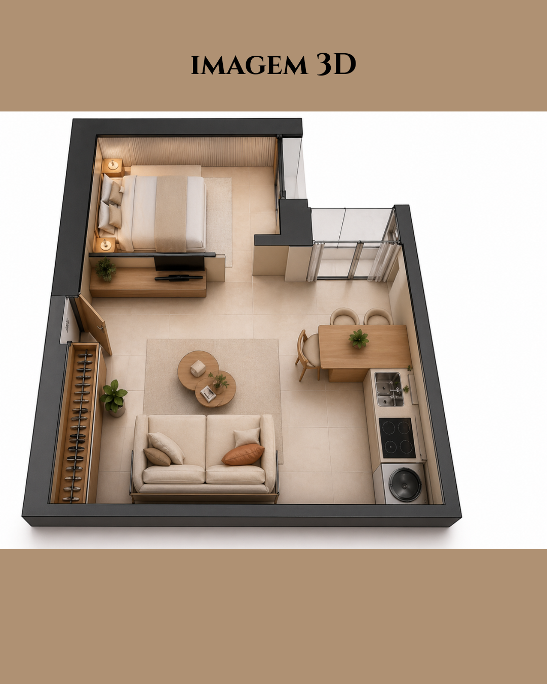 Exemplo de imagem 3D isométrica do ambiente