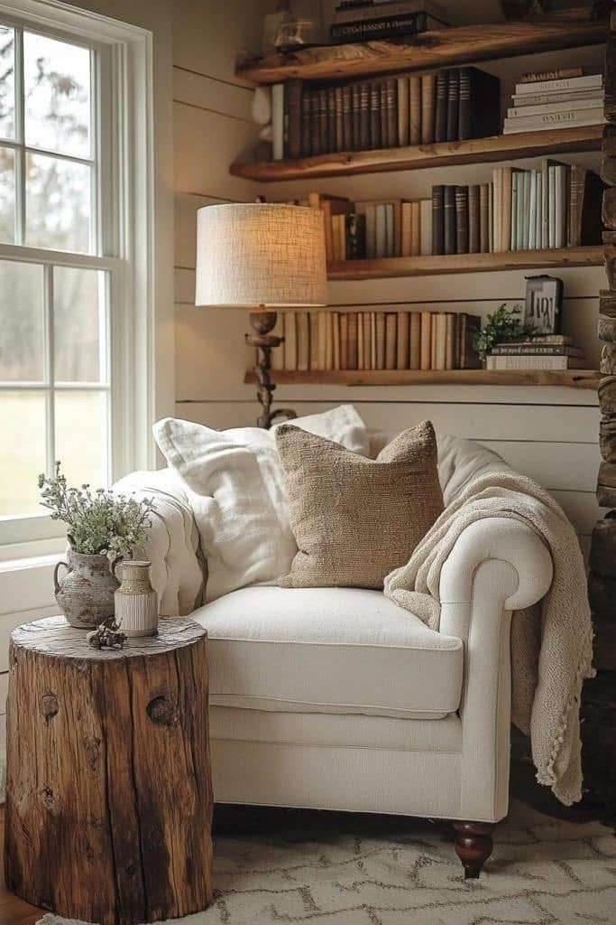 Estilo Farmhouse Elegante — rústico que convida a desacelerar